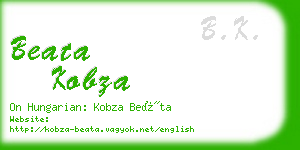 beata kobza business card